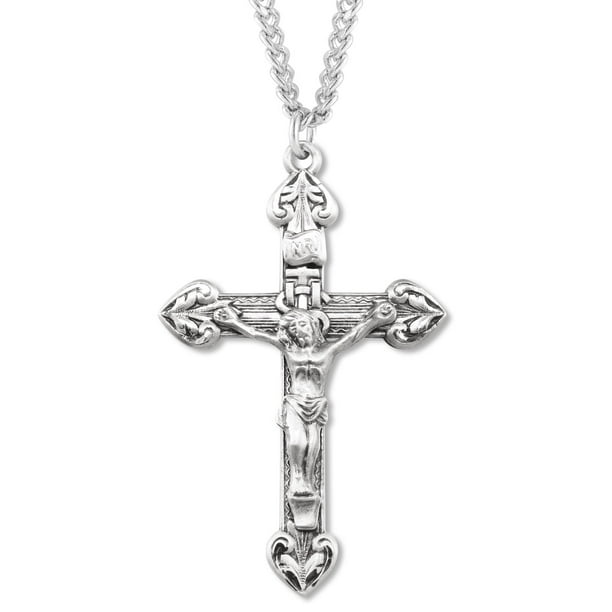 24 Chain Sterling Silver Crucifix Pendant 24 Chain Sterling Silver Crucifix Pendant
